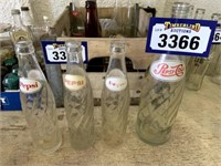 4 Pepsi-Cola Pop Bottles