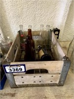 Wooden Crate of Mixed Bottles
