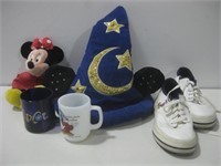 Assorted Disney Items W/ Red Disney Bag See Info