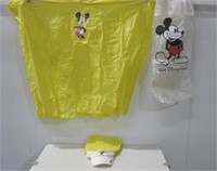 Two Disney Ponchos & Cap W/ Red Disney Bag