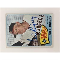 Bill Rigney signed baseball card