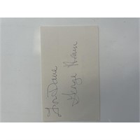 Actor and singer George Hearn original signature