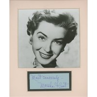 Marsha Hunt signature cut and photo