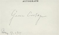 First Lady Grace Coolidge signature cut