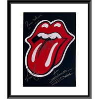 The Rolling Stones band signed mini poster