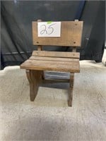Wooden Doll Bench 15" Tall