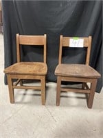 Childrens Wooden Chairs (2) 21" Tall