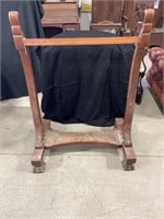Antique Claw Foot Wooden Quilt Stand