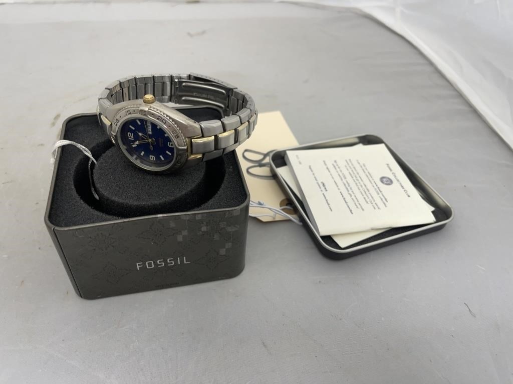 Carriage Men's Wrist Watch in Fossil Box