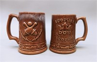 2 St.Joseph Beauce DOW Bowling Trophy Beer Steins