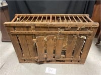 Vintage Wooden Chicken Crate 35"x11"x23"