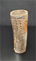 MCM Rustic Stoneware Pottery Vase, Signed