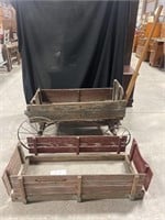 Antique Wooden Wagons- One is missing  ...