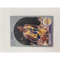 A.C. Green signed basketball card