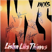 INXS Listen Like Thieves signed album