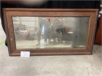 Framed Hanging Beveled Mirror 47"x25"