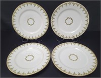 4 Antique Limoges Porcelain Salad Plates
