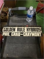 Metal Golden Rule Hybrids Sign Phil Grau