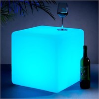 $133  LED Cube Chair  RGB  Waterproof  16-in.