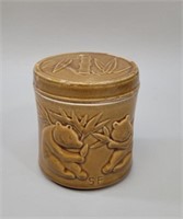 Sheila Fournier Pottery, Panda Bamboo Tea Canister