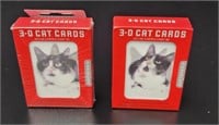 2 Kikkerland 3D Cat Playing Cards
