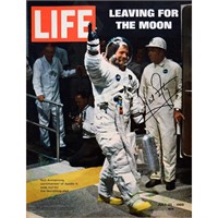 Neil Armstrong signed Life Magazine