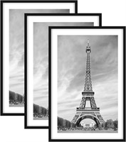 $60  24x36 Poster Frame Set of 3  Wall Mount  Blac