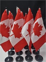 16 Canada Flags Table Top Flags