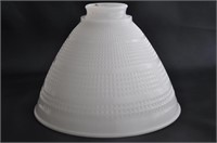 Torchiere White Milk Glass Waffle Pattern Shade