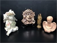 Lot of Religious items, cast, bronzed and copper
