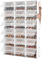 $130  ROJASOP Portable Shoe Rack  72 Pairs  White