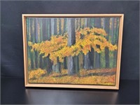 Fall Forest LAndscape, Oil on Canvas, Signed