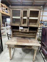 Antique Wooden Painted Pantry Table