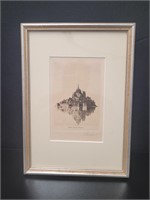 Mont- Saint-Michel print, Signed