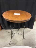 Wooden and Wire Table 24"diameter x 30"tall