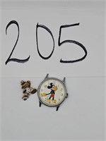 Mickey Mouse Watch Face, Snoopy Pin