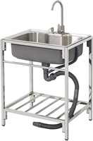 Single Bowl Stainless Steel Utility Sink