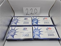 2000,02, 04, 05 United States Mint Proof Set