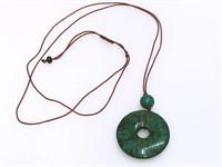 Natural African Turquoise "Donut" "Coin" Necklace
