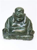 Chinese Carved Green Stone Laughing Buddha