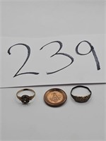 Ring inc. 14KP, Unmarked & Masonic Lodge Souvenir