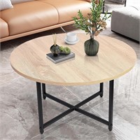 $46  Round Coffee Table - Wood  Metal Legs (23.6)