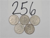 5 Bicentinnial Eisenhower Dollars