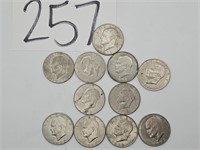 11 Eisenhower Dollars 1971, 1972