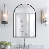 $49  Black Arched Mirror 20x30 Inch  Metal Frame