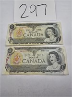 $1 Canadian Bank Notes (2)