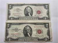 Red Seal $2 U.S. Note Series 1953, 1963