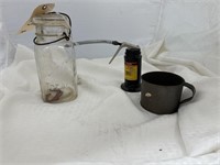 Ball Jar Oil Can Tin Cup