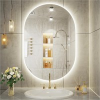 38x26 LED Bathroom Mirror  Adjustable Light