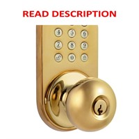 $53  Keyless Polished Brass Entry Door Knob